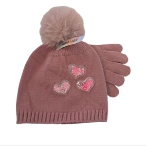 B2G1F- Piper & Jax Toddler Girl Star-Embellished Beanie and Gloves Set